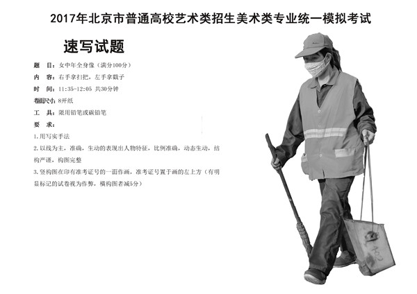 2017年全國(guó)各省市美術(shù)聯(lián)考【速寫】模擬考試考題匯總