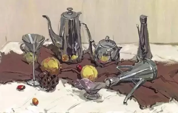 色彩景物|詳解不銹鋼靜物的作畫步驟！