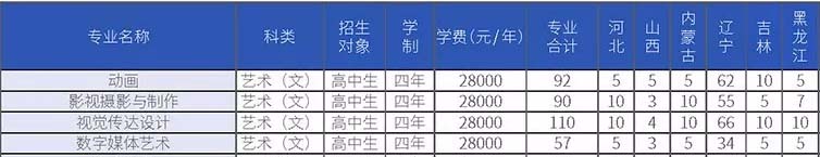 大連東軟信息學(xué)院2019年美術(shù)類(lèi)分省招生計(jì)劃